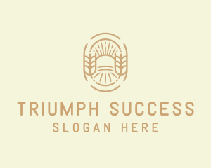 Sunny Wheat Crop Farm logo design