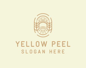 Sunny Wheat Crop Farm logo design