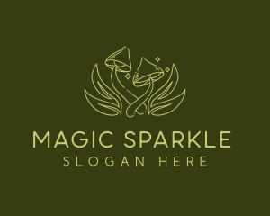 Magical Organic Mushroom  logo design