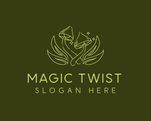 Magical Organic Mushroom  logo design