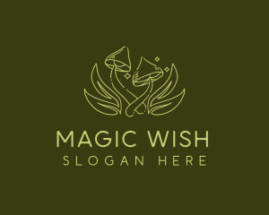 Magical Organic Mushroom  logo design