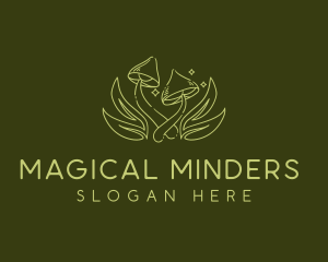 Magical Organic Mushroom  logo design