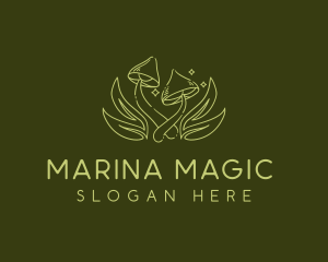 Magical Organic Mushroom  logo design