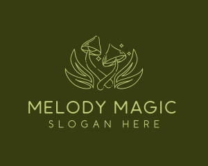 Magical Organic Mushroom  logo design