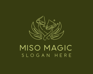 Magical Organic Mushroom  logo design