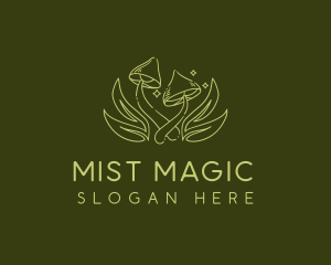 Magical Organic Mushroom  logo design