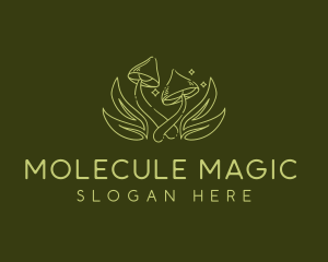 Magical Organic Mushroom  logo design