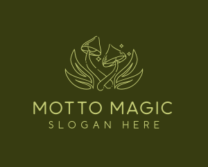 Magical Organic Mushroom  logo design