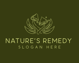 Magical Organic Mushroom  logo design