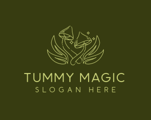 Magical Organic Mushroom  logo design