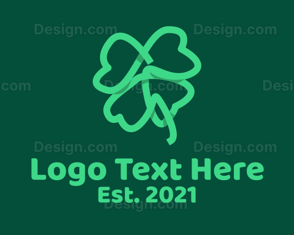 Irish Shamrock Leaf Logo