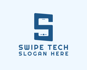 Digital Phone Letter S  logo design