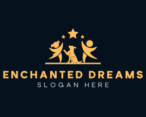 Children Dog Stars logo design