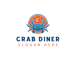 Crustacean Seafood Crab logo
