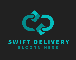 Arrow Loop Delivery logo design