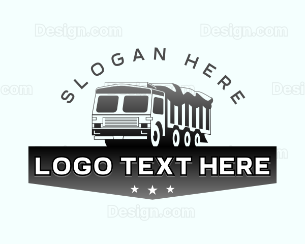 Dump Truck Transportation Logo