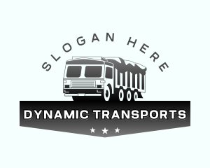 Dump Truck Transportation logo design