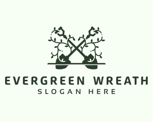 Plant  Shovel Garden logo design