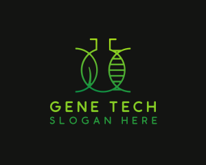 Biotech Science Leaf Flask logo design