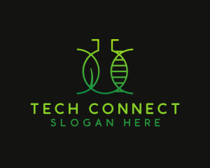 Biotech Science Leaf Flask logo