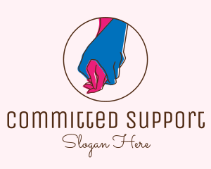 Hand Holding Support logo design