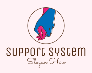 Hand Holding Support logo design