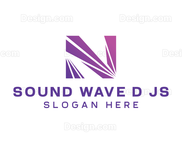Modern Purple Letter N Logo