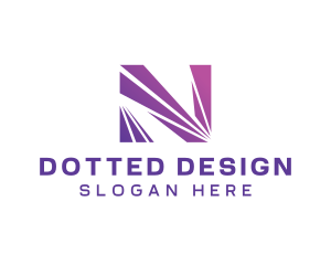 Modern Purple Letter N  logo design