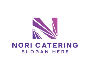 Modern Purple Letter N  logo design