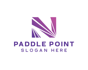 Modern Purple Letter N  logo design