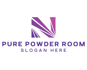 Modern Purple Letter N  logo design