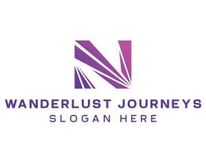Modern Purple Letter N  logo
