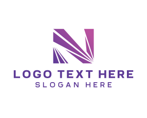 Modern Purple Letter N  logo