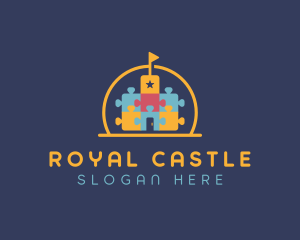 Kindergarten Puzzle Castle logo design