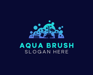 Sanitation Cleaning Tools logo design