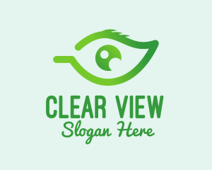 Green Leaf Eye  logo design