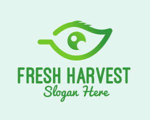 Green Leaf Eye  logo design