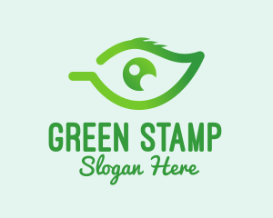 Green Leaf Eye  logo design