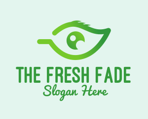 Green Leaf Eye  logo design