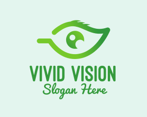 Green Leaf Eye  logo design