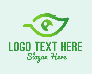 Visualization - Green Leaf Eye logo design