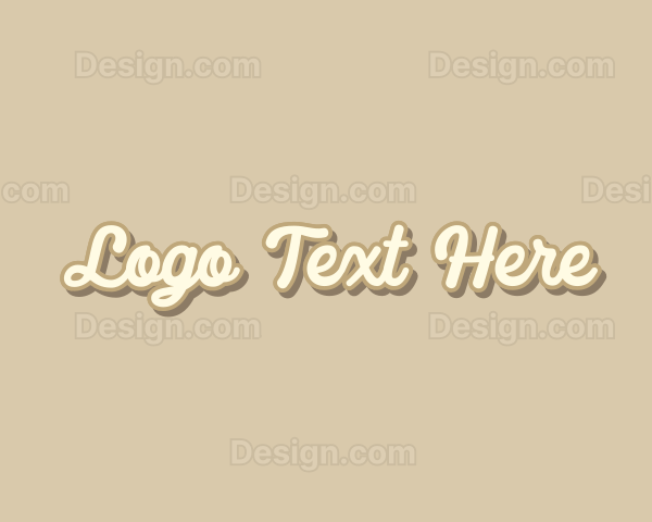 Retro Cursive Shadow Logo