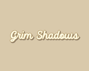 Retro Cursive Shadow logo design