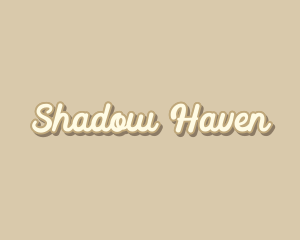 Retro Cursive Shadow logo design