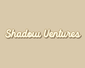 Retro Cursive Shadow logo design