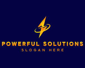 Power Zap Lightning Bolt logo design