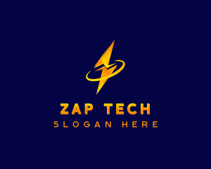 Power Zap Lightning Bolt logo design