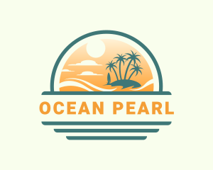 Ocean Island Vacation  logo design