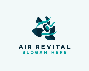 Fan Ventilation HVAC logo design