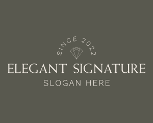 Elegant Diamond Wordmark logo design